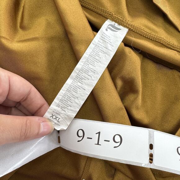 Fabletics Leggings Women 2XL Gold Shine High-Waisted Maternity Legging Plus Size - Picture 5 of 9